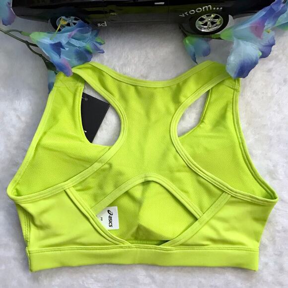 ASICS NWT Lime Green Sports Bra Women XS - Picture 5 of 11